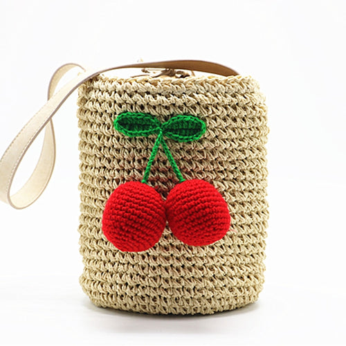 Cherry  Pompon Summer Style Cylinders Handbags