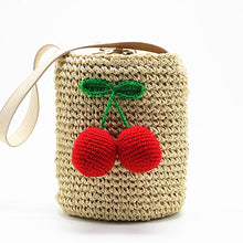 Load image into Gallery viewer, Cherry  Pompon Summer Style Cylinders Handbags