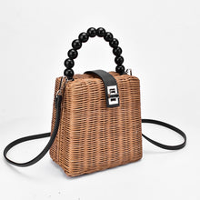 Load image into Gallery viewer, 2019 Brand Designer bead hand-woven straw bag