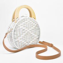 Load image into Gallery viewer, 2019 Woman fashion Wooden Handle Rattan Knit Bag