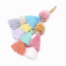 Load image into Gallery viewer, Handmade Boho PomPom Tassels Bag