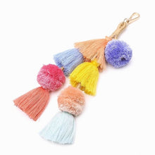 Load image into Gallery viewer, Handmade Boho PomPom Tassels Bag