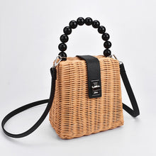 Load image into Gallery viewer, 2019 Brand Designer bead hand-woven straw bag